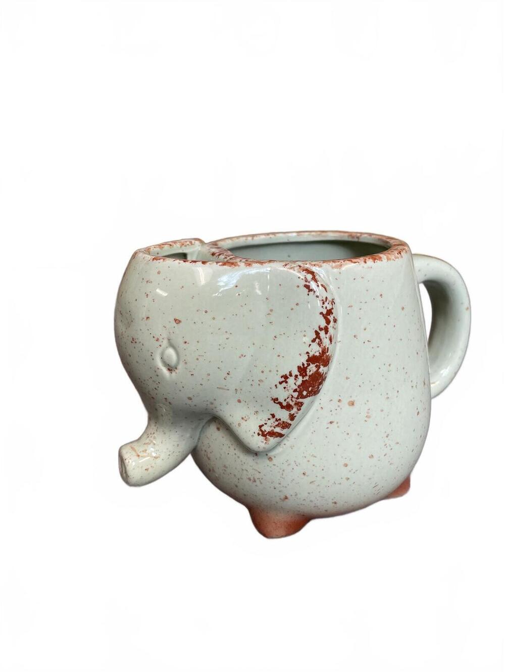Elephant mug with teabag holder